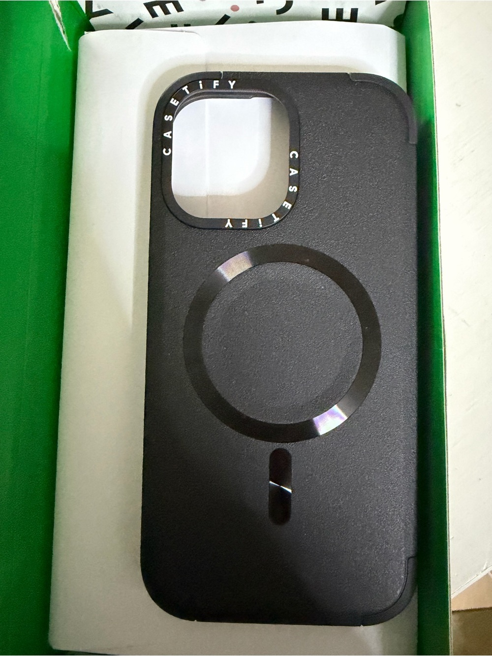 Casetify Black MagSafe Phone Case with Ring Accent